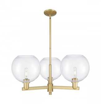 Athens - 3 Light - 32 inch - Brushed Brass - Stem hung - Pendant (3442|716-3CR-BB-G122-10)