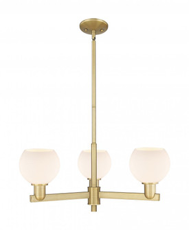 Athens - 3 Light - 28 inch - Brushed Brass - Stem hung - Pendant (3442|716-3CR-BB-G121-6)