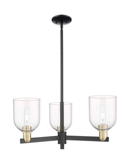 Bella - 3 Light - 27 inch - Black Antique Brass - Stem hung - Pendant (3442|716-3CR-BAB-G558-6CL)