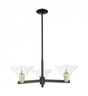 Orwell - 3 Light - 30 inch - Black Antique Brass - Stem hung - Pendant (3442|716-3CR-BAB-G132)