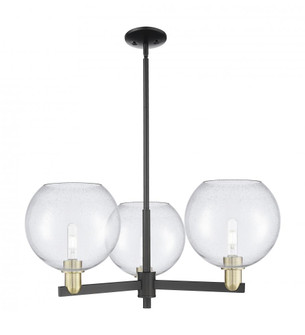 Athens - 3 Light - 32 inch - Black Antique Brass - Stem hung - Pendant (3442|716-3CR-BAB-G124-10)