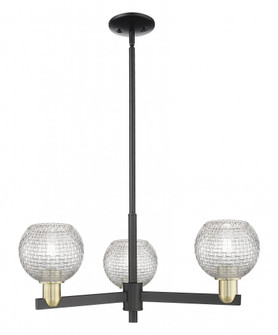 Athens - 3 Light - 28 inch - Black Antique Brass - Stem hung - Pendant (3442|716-3CR-BAB-G122C-6CL)
