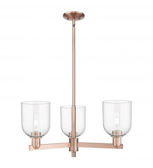 Bella - 3 Light - 27 inch - Antique Copper - Stem hung - Pendant (3442|716-3CR-AC-G558-6CL)
