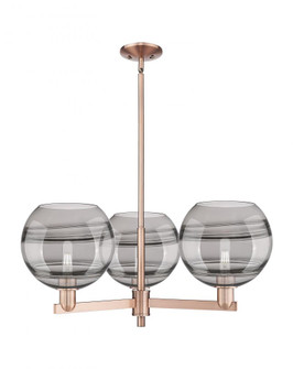 Rochester - 3 Light - 32 inch - Antique Copper - Stem hung - Pendant (3442|716-3CR-AC-G556-10SM)
