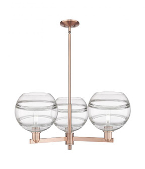 Rochester - 3 Light - 32 inch - Antique Copper - Stem hung - Pendant (3442|716-3CR-AC-G556-10CL)