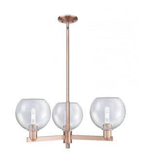 Athens - 3 Light - 30 inch - Antique Copper - Stem hung - Pendant (3442|716-3CR-AC-G124-8)