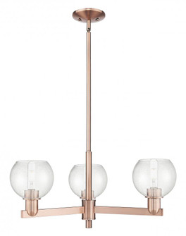 Athens - 3 Light - 28 inch - Antique Copper - Stem hung - Pendant (3442|716-3CR-AC-G124-6)