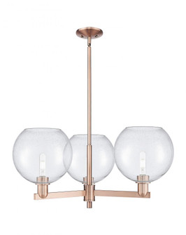 Athens - 3 Light - 32 inch - Antique Copper - Stem hung - Pendant (3442|716-3CR-AC-G124-10)