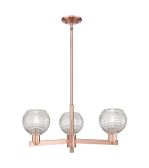 Athens - 3 Light - 28 inch - Antique Copper - Stem hung - Pendant (3442|716-3CR-AC-G122C-6CL)