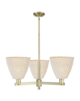 Bristol Natural - 3 Light - 31 inch - Antique Brass - Stem hung - Pendant (3442|716-3CR-AB-NBD-9-NAT)