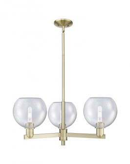 Athens - 3 Light - 30 inch - Antique Brass - Stem hung - Pendant (3442|716-3CR-AB-G124-8)
