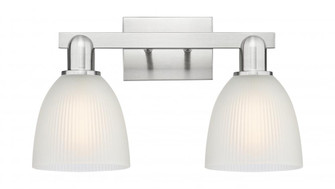 Castile - 2 Light - 17 inch - Brushed Satin Nickel - Bath Vanity Light (3442|716-2W-SN-G381)