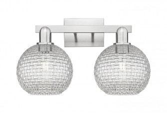 Athens - 2 Light - 19 inch - Brushed Satin Nickel - Bath Vanity Light (3442|716-2W-SN-G122C-8CL)
