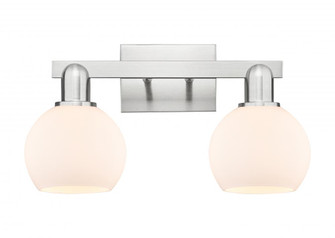 Athens - 2 Light - 17 inch - Brushed Satin Nickel - Bath Vanity Light (3442|716-2W-SN-G121-6)