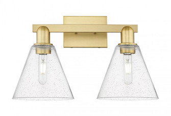 Berkshire Glass - 2 Light - 19 inch - Satin Gold - Bath Vanity Light (3442|716-2W-SG-GBC-84)