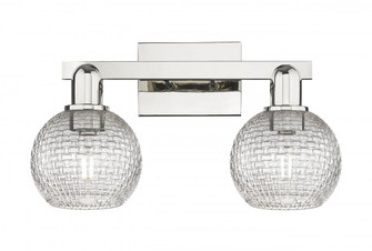 Athens - 2 Light - 17 inch - Polished Nickel - Bath Vanity Light (3442|716-2W-PN-G122C-6CL)