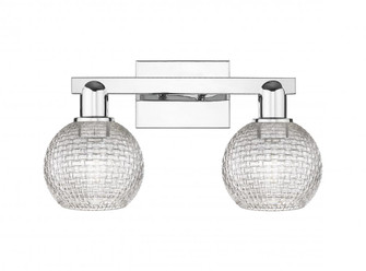 Athens - 2 Light - 17 inch - Polished Chrome - Bath Vanity Light (3442|716-2W-PC-G122C-6CL)