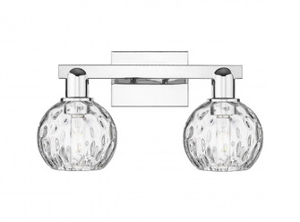 Athens Water Glass - 2 Light - 17 inch - Polished Chrome - Bath Vanity Light (3442|716-2W-PC-G1215-6)