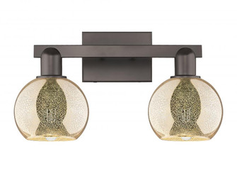 Athens - 2 Light - 17 inch - Oil Rubbed Bronze - Bath Vanity Light (3442|716-2W-OB-G128-6)
