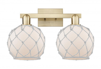 Farmhouse Rope - 2 Light - 19 inch - Champagne Bronze - Bath Vanity Light (3442|716-2W-CB-G121-8RW)