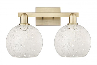 White Mouchette - 2 Light - 19 inch - Champagne Bronze - Bath Vanity Light (3442|716-2W-CB-G1216-8WM)