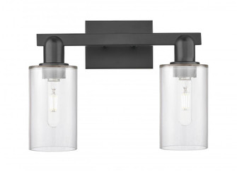 Clymer - 2 Light - 15 inch - Matte Black - Bath Vanity Light (3442|716-2W-BK-G802)