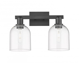 Bella - 2 Light - 17 inch - Matte Black - Bath Vanity Light (3442|716-2W-BK-G558-6CL)
