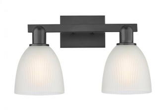 Castile - 2 Light - 17 inch - Matte Black - Bath Vanity Light (3442|716-2W-BK-G381)