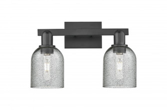 Caledonia - 2 Light - 16 inch - Matte Black - Bath Vanity Light (3442|716-2W-BK-G257)