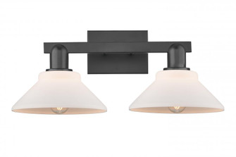 Orwell - 2 Light - 19 inch - Matte Black - Bath Vanity Light (3442|716-2W-BK-G131)