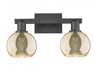 Athens - 2 Light - 17 inch - Matte Black - Bath Vanity Light (3442|716-2W-BK-G128-6)