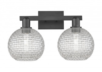 Athens - 2 Light - 19 inch - Matte Black - Bath Vanity Light (3442|716-2W-BK-G122C-8CL)