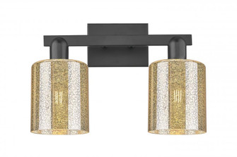 Cobbleskill - 2 Light - 16 inch - Matte Black - Bath Vanity Light (3442|716-2W-BK-G116)