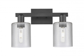 Cobbleskill - 2 Light - 16 inch - Matte Black - Bath Vanity Light (3442|716-2W-BK-G112)