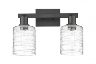 Cobbleskill - 2 Light - 16 inch - Matte Black - Bath Vanity Light (3442|716-2W-BK-G1113)