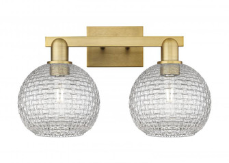 Athens - 2 Light - 19 inch - Brushed Brass - Bath Vanity Light (3442|716-2W-BB-G122C-8CL)