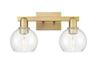 Athens - 2 Light - 17 inch - Brushed Brass - Bath Vanity Light (3442|716-2W-BB-G122-6)