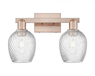 Salina - 2 Light - 17 inch - Antique Copper - Bath Vanity Light (3442|716-2W-AC-G292)