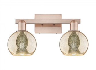 Athens - 2 Light - 17 inch - Antique Copper - Bath Vanity Light (3442|716-2W-AC-G128-6)