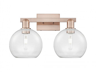 Athens - 2 Light - 19 inch - Antique Copper - Bath Vanity Light (3442|716-2W-AC-G122-8)