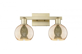 Athens - 2 Light - 17 inch - Antique Brass - Bath Vanity Light (3442|716-2W-AB-G128-6)