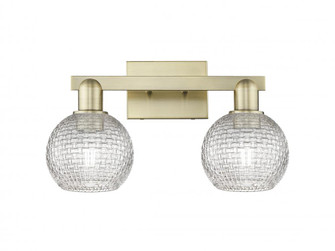 Athens - 2 Light - 17 inch - Antique Brass - Bath Vanity Light (3442|716-2W-AB-G122C-6CL)