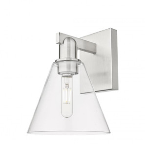 Berkshire Glass - 1 Light - 8 inch - Brushed Satin Nickel - Sconce (3442|716-1W-SN-GBC-82)