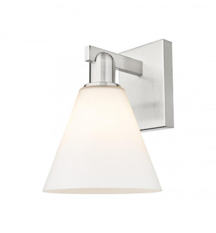Berkshire Glass - 1 Light - 8 inch - Brushed Satin Nickel - Sconce (3442|716-1W-SN-GBC-81)