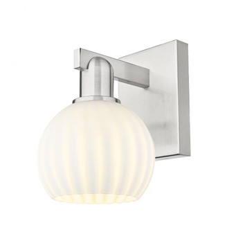White Venetian - 1 Light - 6 inch - Brushed Satin Nickel - Sconce (3442|716-1W-SN-G1217-6WV)