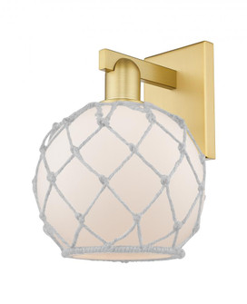 Farmhouse Rope - 1 Light - 8 inch - Satin Gold - Sconce (3442|716-1W-SG-G121-8RW)