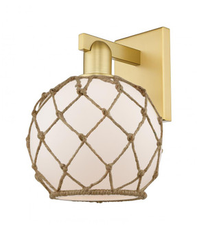 Farmhouse Rope - 1 Light - 8 inch - Satin Gold - Sconce (3442|716-1W-SG-G121-8RB)
