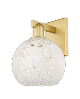 White Mouchette - 1 Light - 8 inch - Satin Gold - Sconce (3442|716-1W-SG-G1216-8WM)