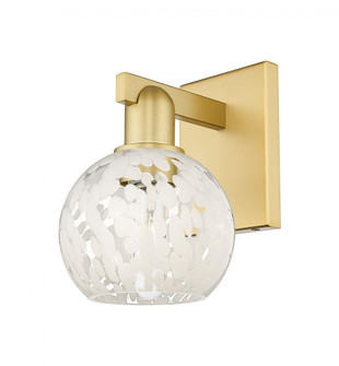 White Mouchette - 1 Light - 6 inch - Satin Gold - Sconce (3442|716-1W-SG-G1216-6WM)