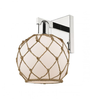 Farmhouse Rope - 1 Light - 8 inch - Polished Nickel - Sconce (3442|716-1W-PN-G121-8RB)
